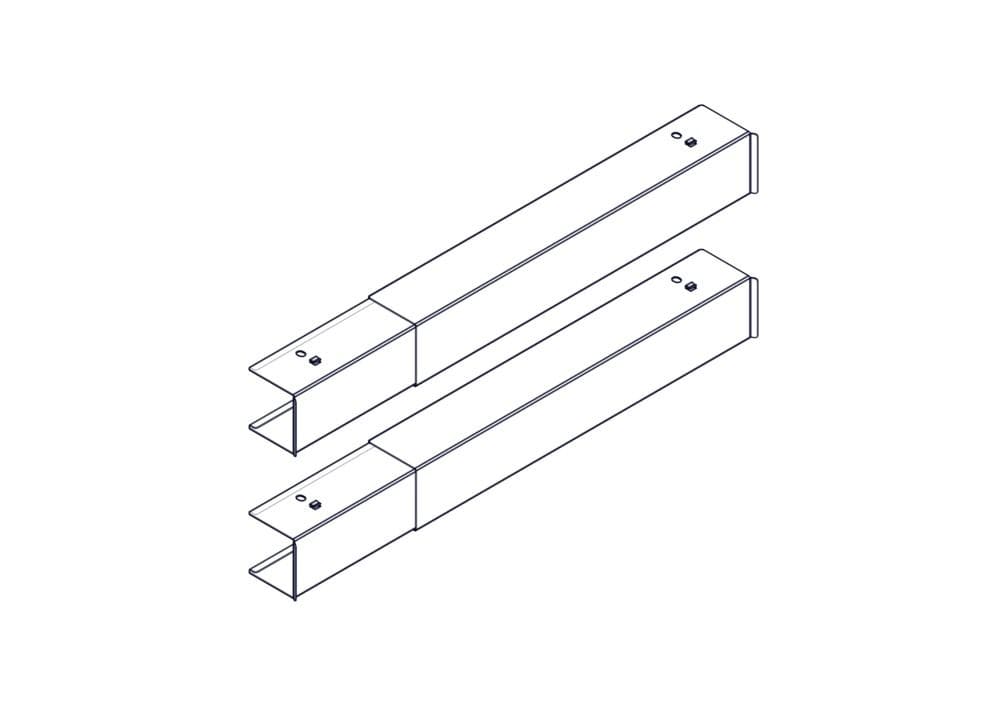 Продольный кабельный канал для шкафов серии Uniprom, боковой, черный, 2шт
