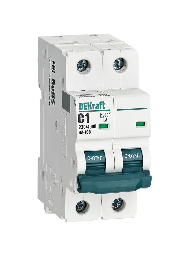 Автоматический выключатель ВА-105 2P 1А C 10кА