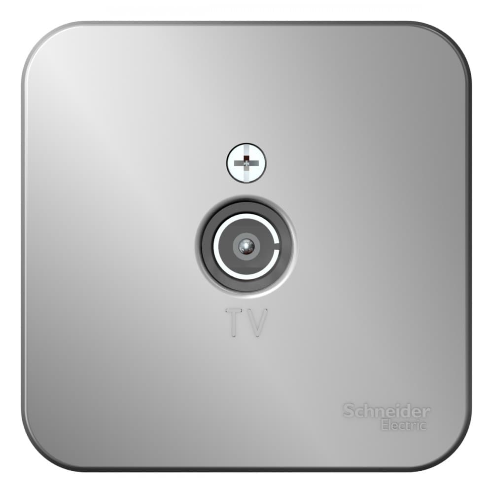 TV-розетка (коннектор) Schneider Electric BLANCA О/У АЛЮМИНИЙ