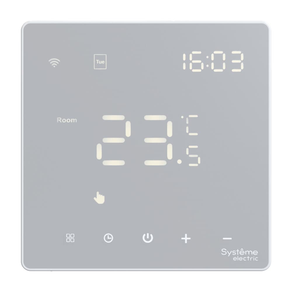 ARTGALLERY ТЕРМОСТАТ Wi-Fi электронный для теплого пола, 16A, в сборе, БЕЛЫЙ
