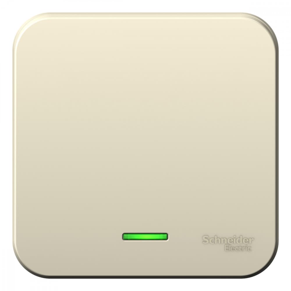 Выключатель Schneider Electric BLANCA 1-клав. с подсветкой О/У 6А/250B МОЛОЧНЫЙ