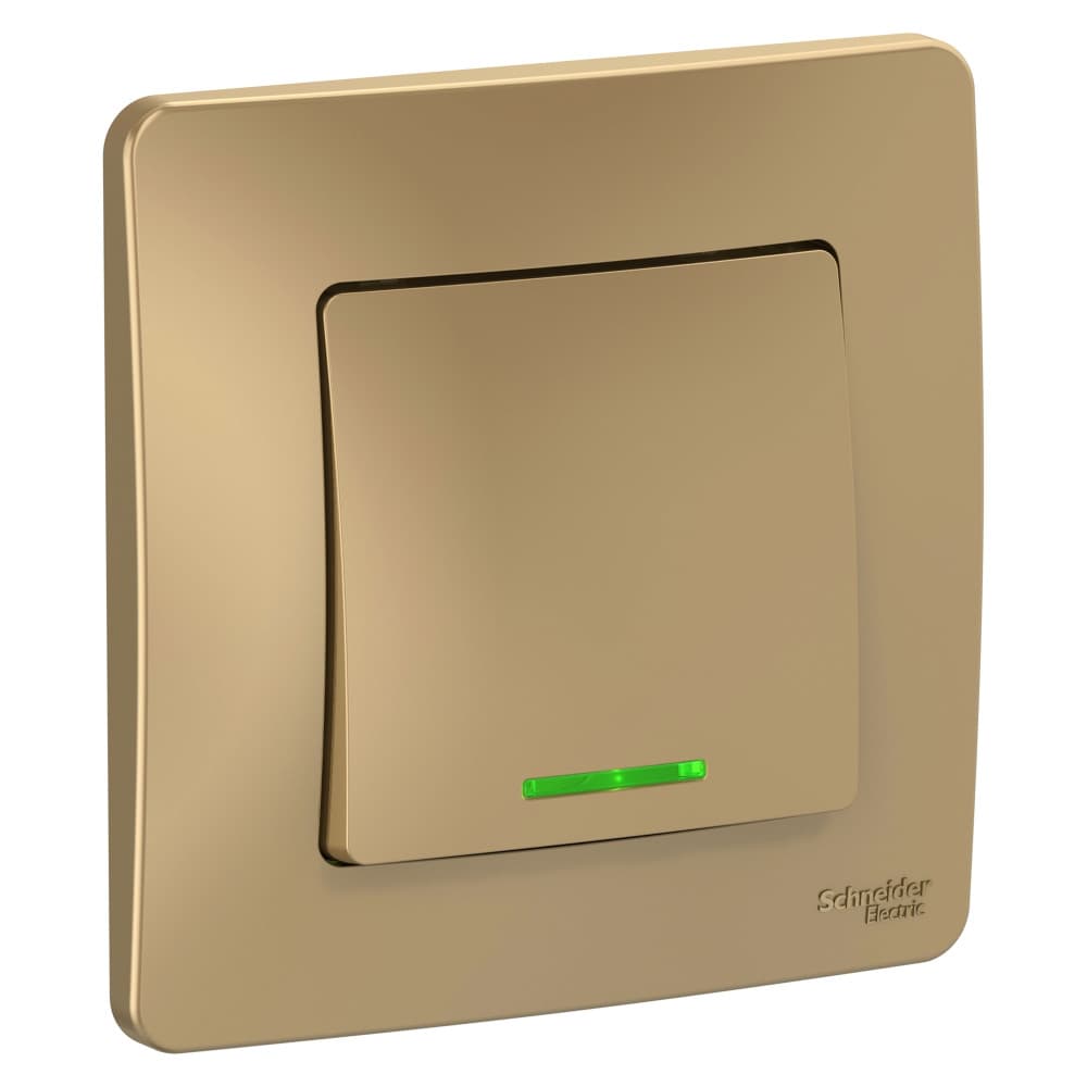 Выключатель Schneider Electric BLANCA 1-клав. с подсвет. С/У 10АХ/250B ТИТАН
