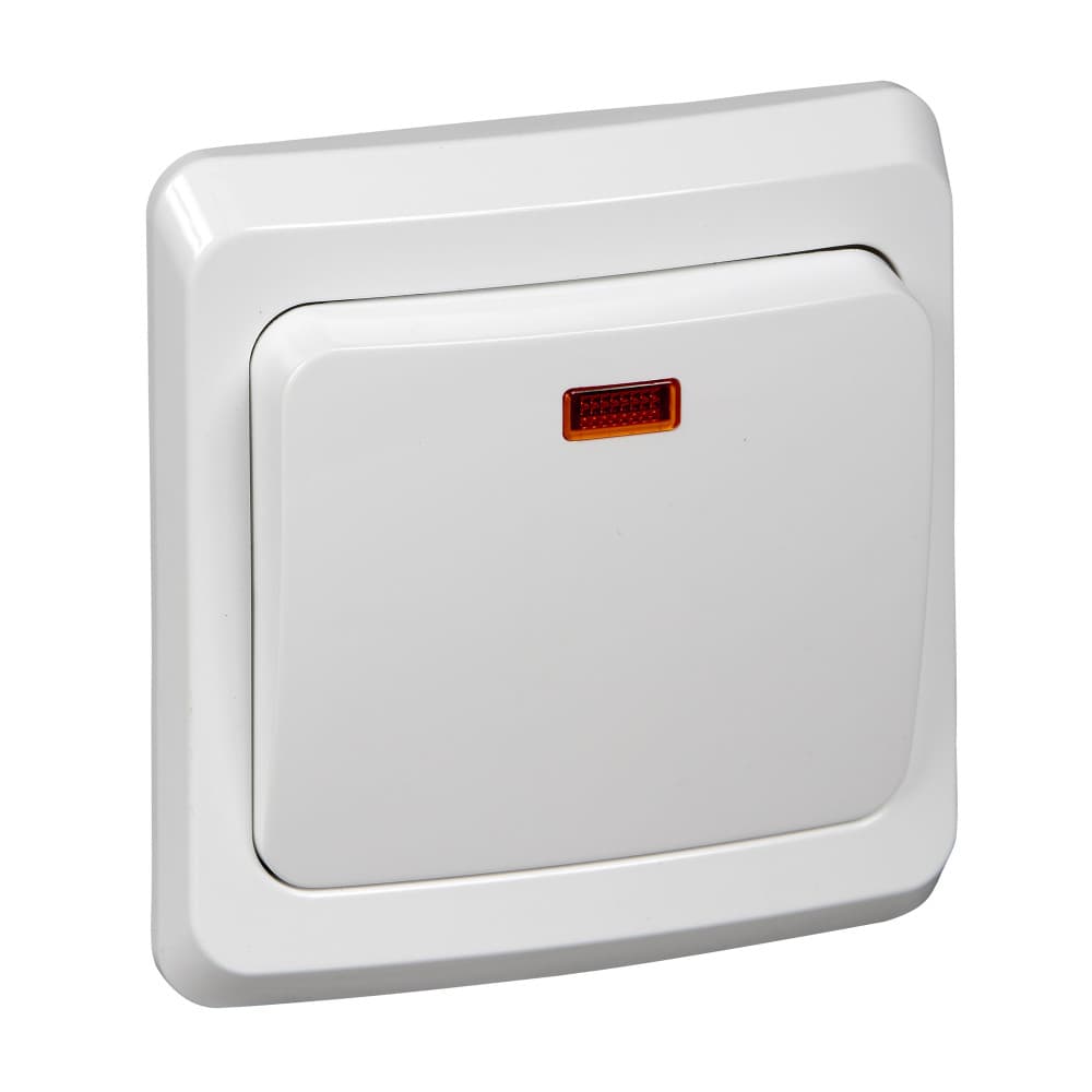 Выключатель Schneider Electric ЭТЮД 1-клав. С/У с подсвет. 10АX/250B БЕЛЫЙ