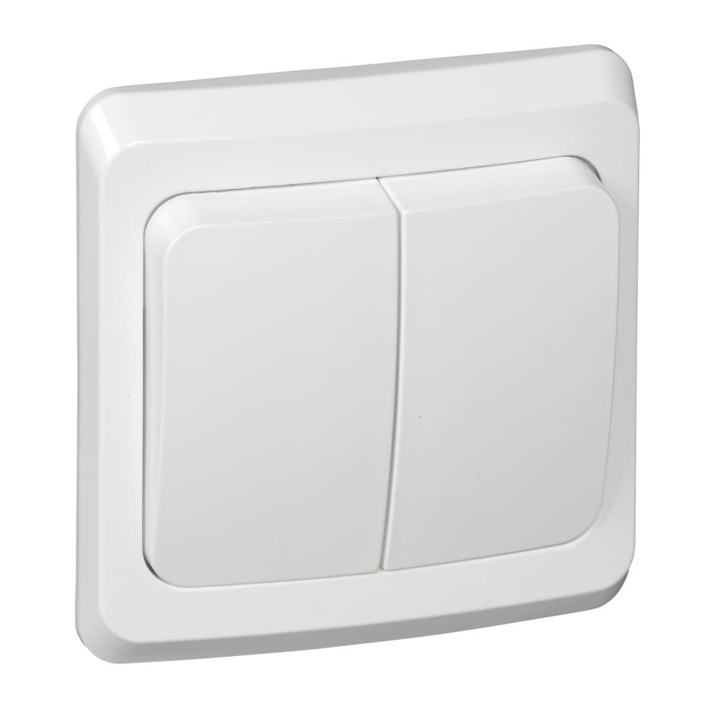 Выключатель Schneider Electric ЭТЮД 2х-клав. С/У с подсвет. 10АX/250B БЕЛЫЙ