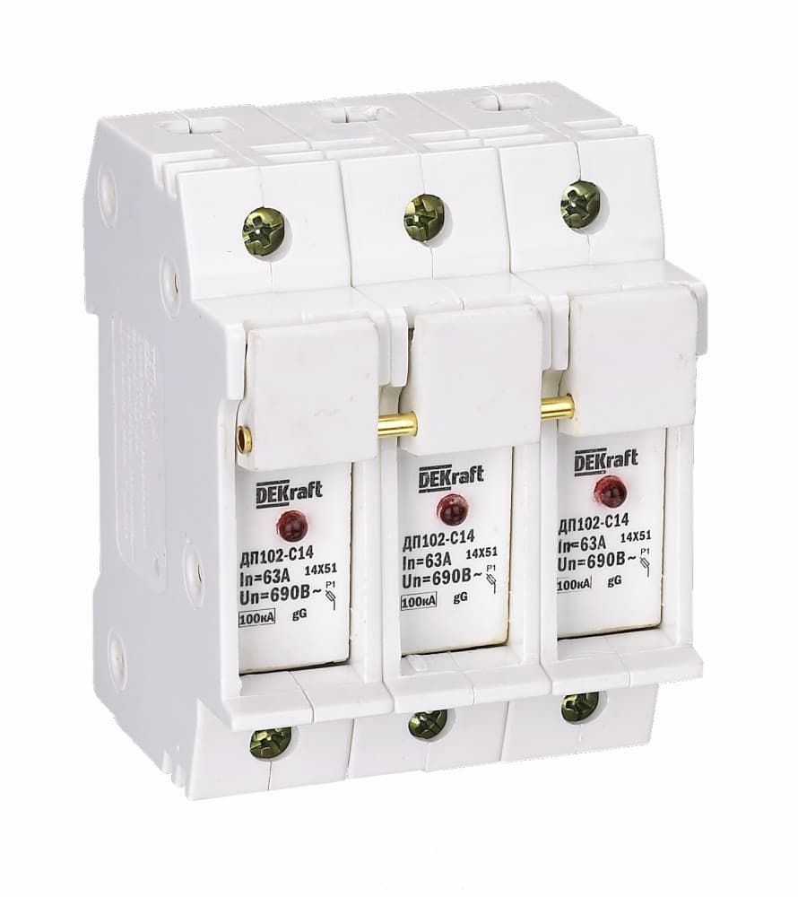 Держатель предохр. ДП102-С14-3P