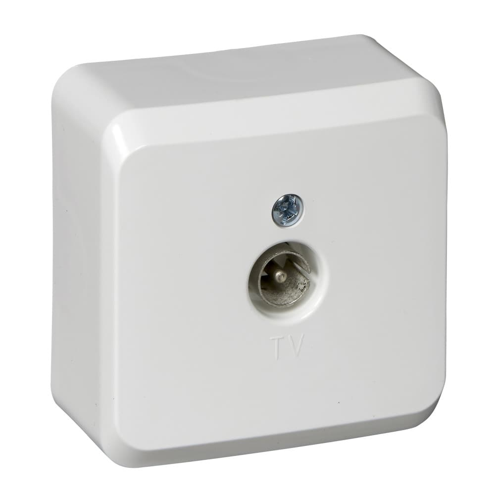 Розетка Schneider Electric ЭТЮД телевизионная О/У БЕЛЫЙ