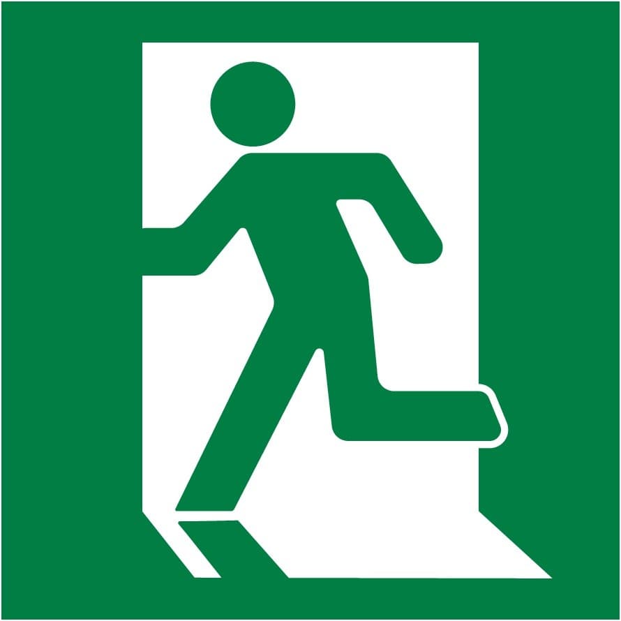 Пиктограмма 150х150 "Выход налево"