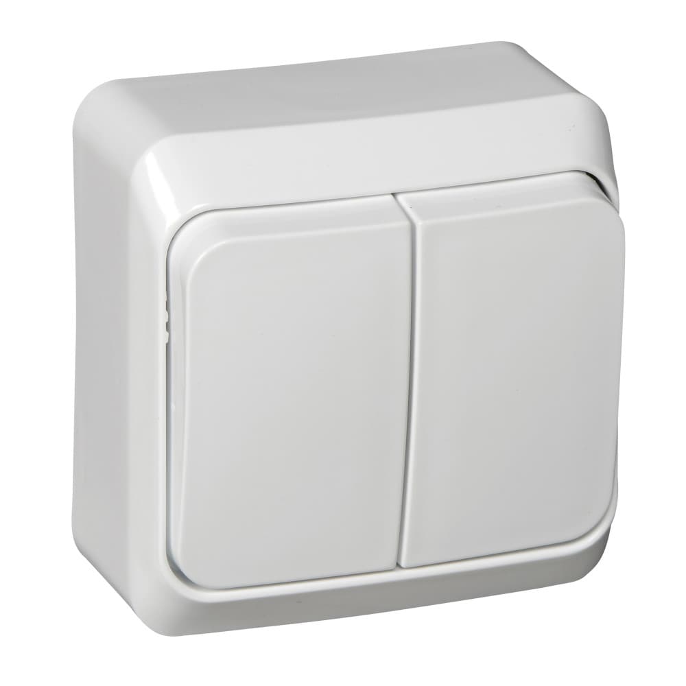 Выключатель Schneider Electric ЭТЮД 2х-клав. О/У 10АX/250B БЕЛЫЙ