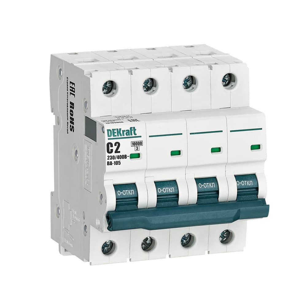 Автоматический выключатель ВА-105 4P 2А C 10кА
