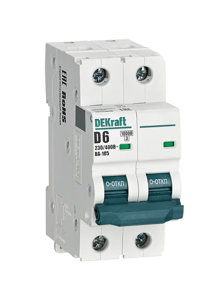 Автоматический выключатель ВА-105 2P 6А D 10кА