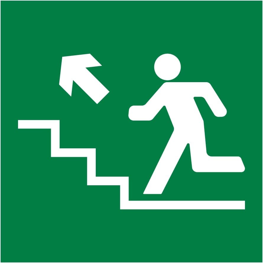 Пиктограмма 150х150 "Лестница вверх налево"