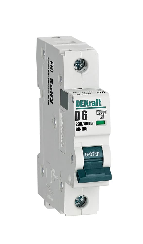 Автоматический выключатель ВА-105 1P 6А D 10кА