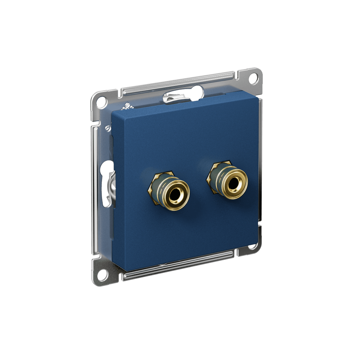 ATLASDESIGN АУДИОРОЗЕТКА двойная, АКВАМАРИН