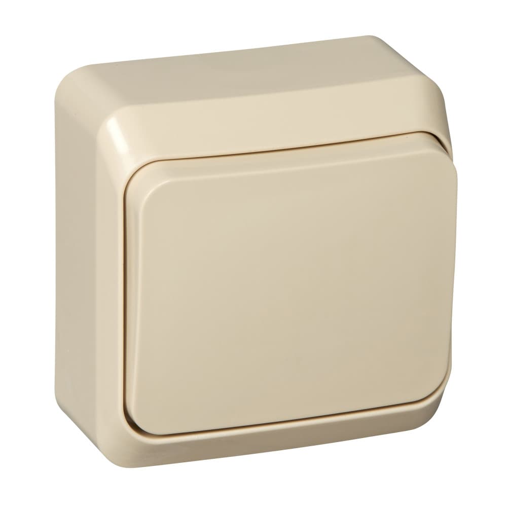 Выключатель Schneider Electric ЭТЮД 1-клав. О/У 10АX/250B КРЕМОВЫЙ