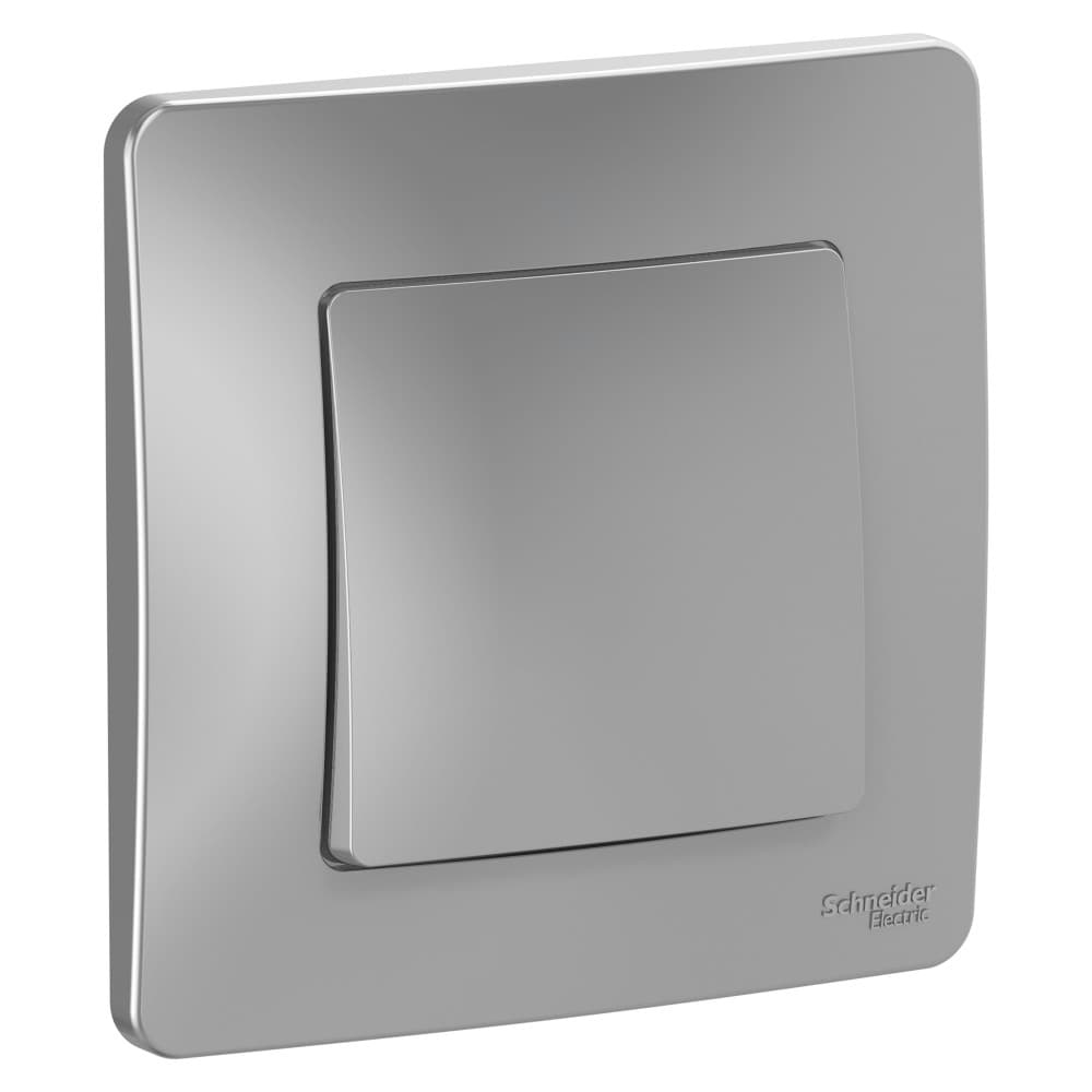 Переключатель Schneider Electric BLANCA 1-клав. С/У, 10АХ/250B АЛЮМИНИЙ